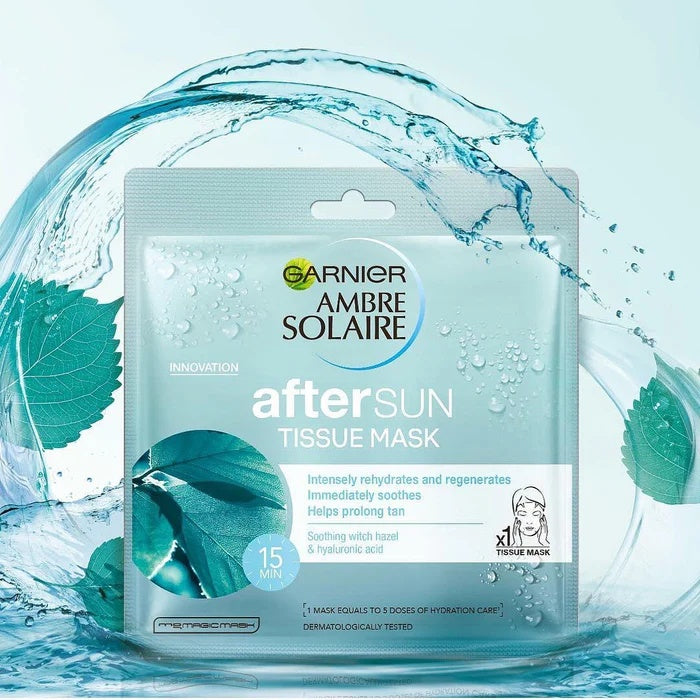 Garnier Ambre Solaire After Sun Tissue Mask with Witch Hazel & Hyaluronic Acid-2