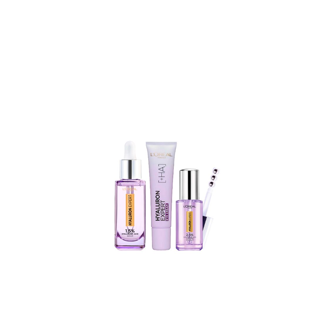 L'Oréal Paris Cannes Festival Skincare Set - Hyaluron Expert Serum, Moisturizer & Eye Serum-1