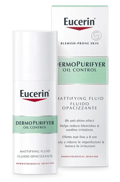 Eucerin DermoPurifyer Oil Control Adjunctive Soothing Cream 50ml | Intensive Moisturizer for Acne-Prone Skin Undergoing Medical Treatment-1