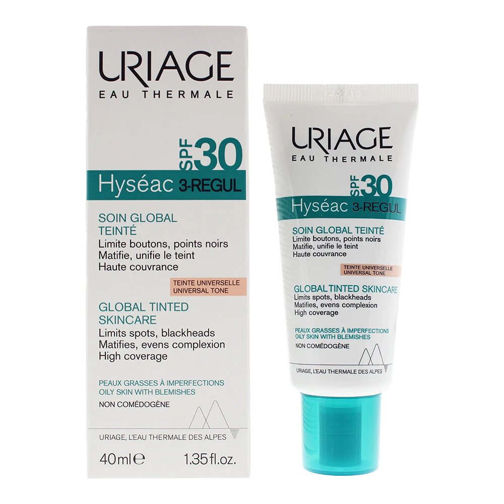 Uriage Hyséac 3-Regul Global Tinted SPF 30 40ML - Tinted Treatment for Oily, Acne-Prone Skin-2