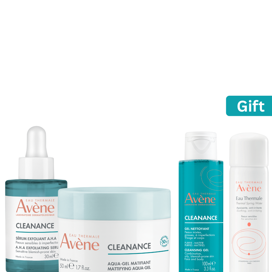 Avene Cleanance AHA Serum + Cleanance Aqua-Gel Get Free Cleanance Gel + Free Thermal Spring Water-1