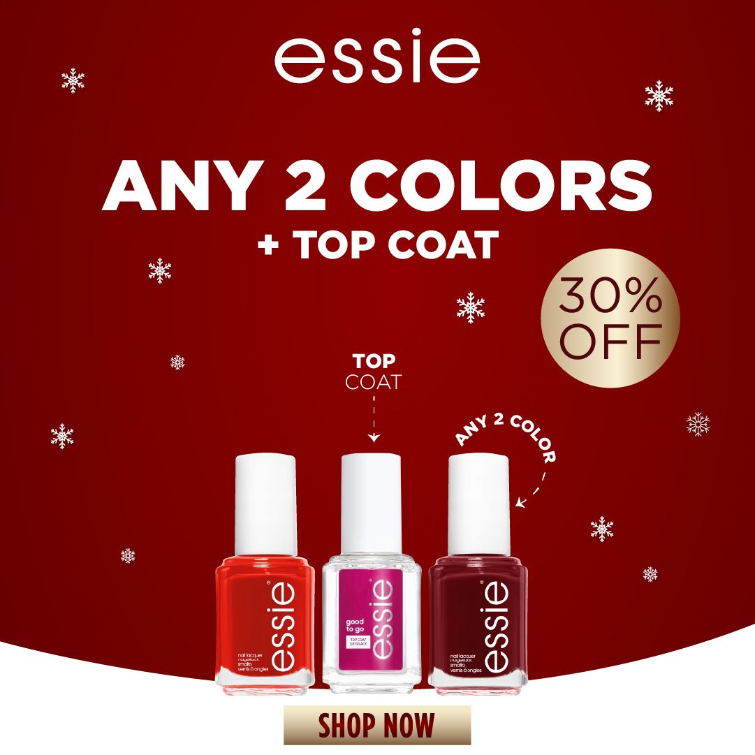 Essie Nail Polish  Deal Any 2 Nail Colors & Top Coat– 30% Off Any 2-2