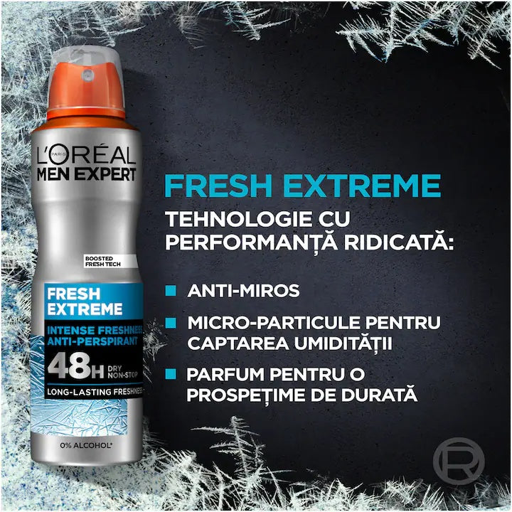 L'Oreal Men Expert Fresh Extreme Deodorant Spray 150 ml – Ultimate Freshness & Protection-2