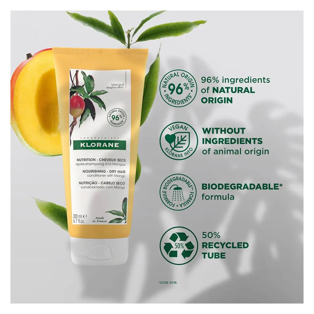 Klorane Nourishing Conditioner With Mango Butter-2