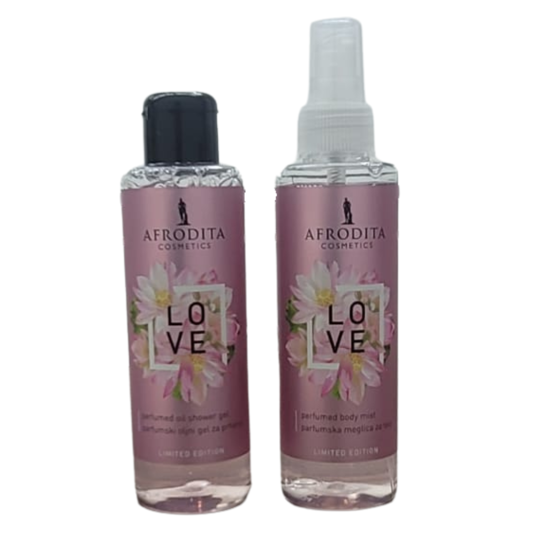 Afordita Gift Package -Valentine Set- Oil Shower Gel and Body Mist-2