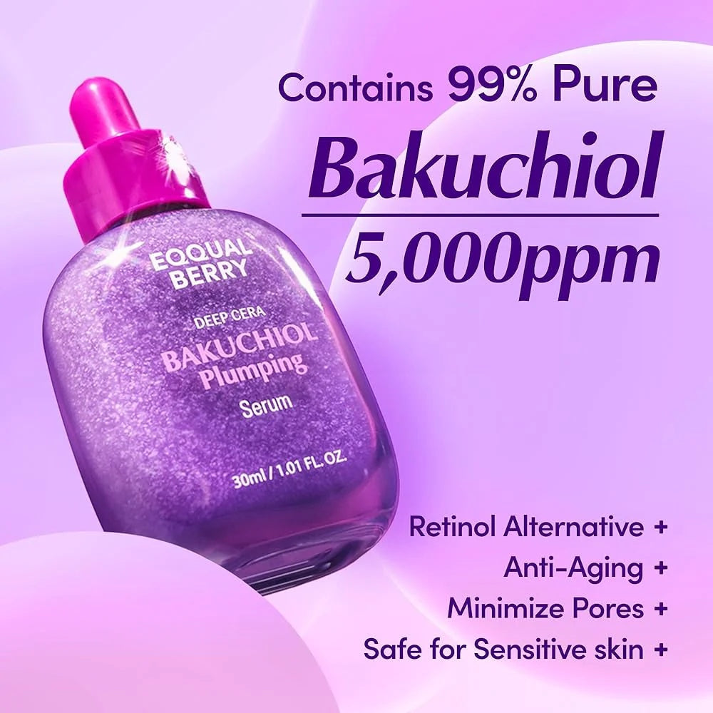 EQQUAL BERRY Bakuchiol Plumping Serum 30ml Anti Aging Firming Serum-4