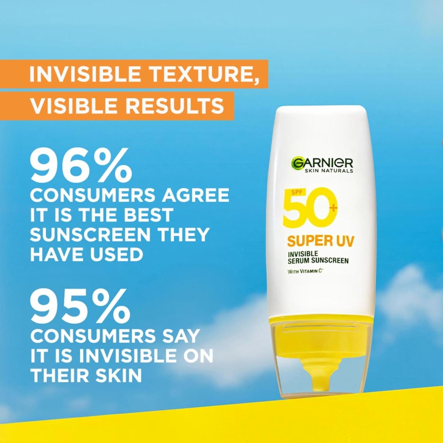 Garnier Skinactive Super UV Invisible Serum Sunscreen SPF 50+ 30ml - High Protection, Invisible Finish-5