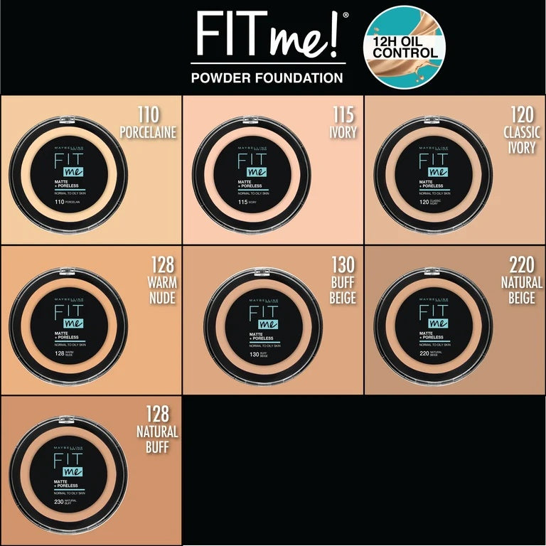 Maybelline Fit Me Matte + Poreless Powder | Lightweight, Shine-Control Face Powder-1
