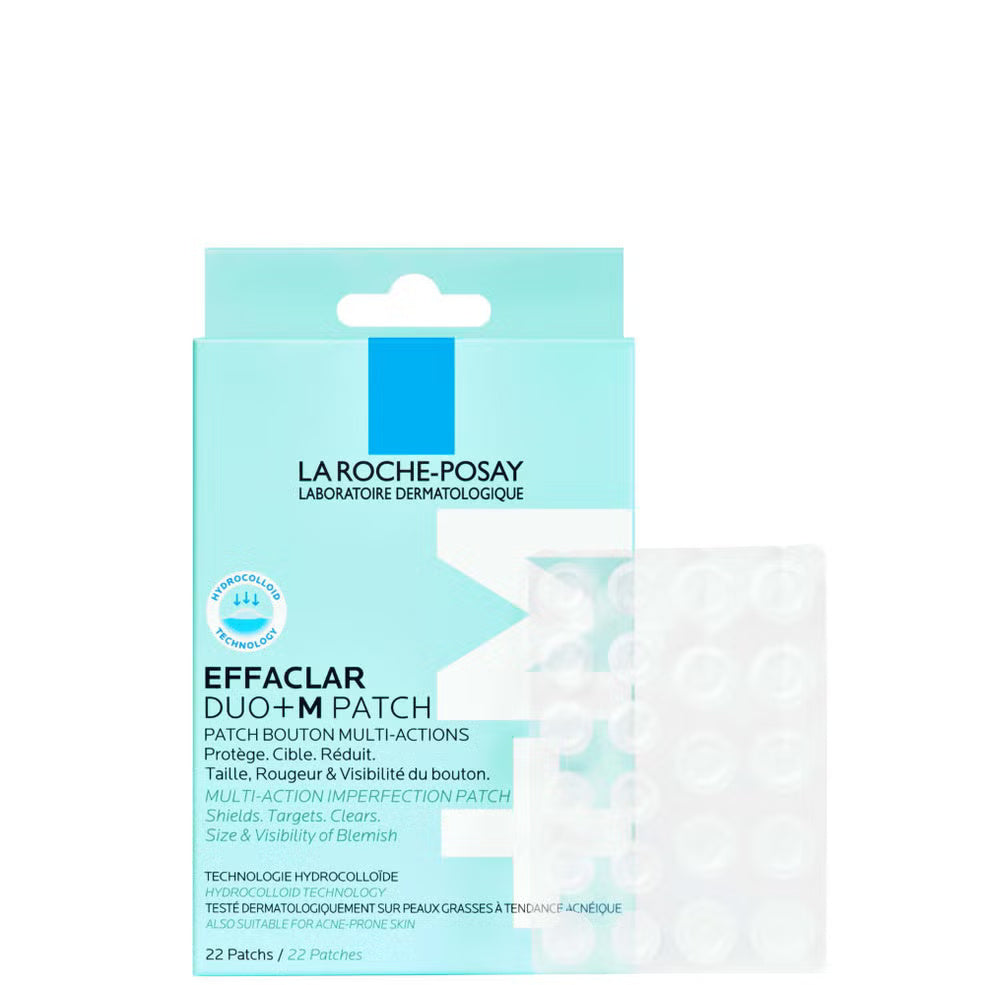La Roche Posay Effaclar Duo +M Patch 22 Hydrocolloid Acne Patches for Blemish Protection and Fast Spot Reduction-2