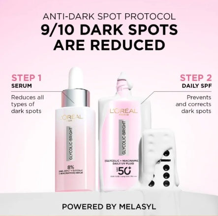 L'Oreal Paris Glycolic Bright Anti-Dark Spot UV Fluid SPF 50+ | High Protection & Brightening-4