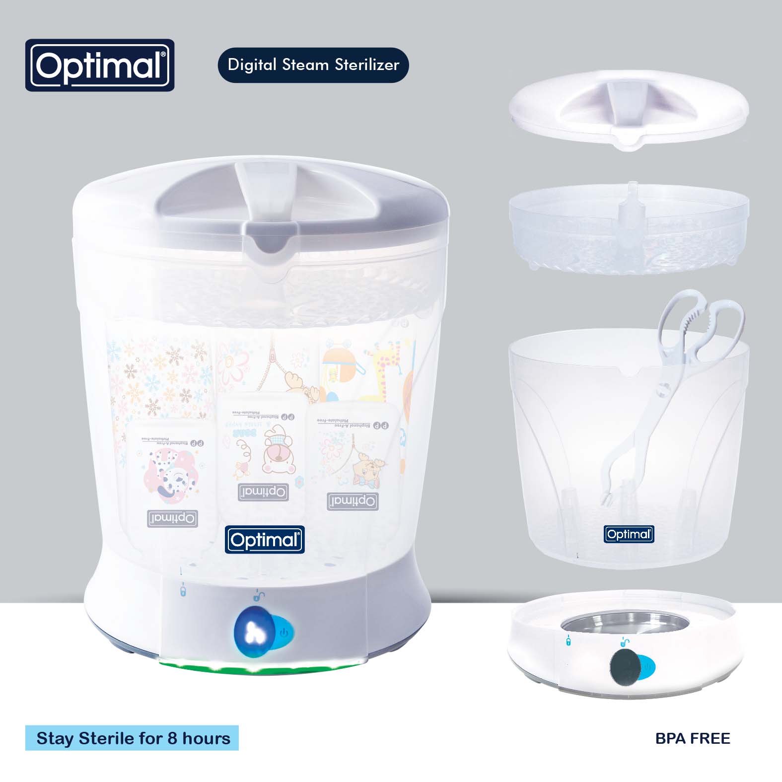OPTIMAL 7 BABY BOTTLES STERILIZER-2