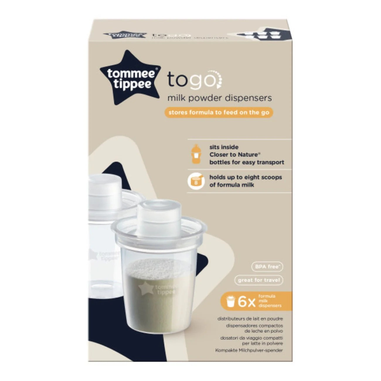Tommee Tippee Closer To Nature Milk Powder Dispensers - Pack of 6-3