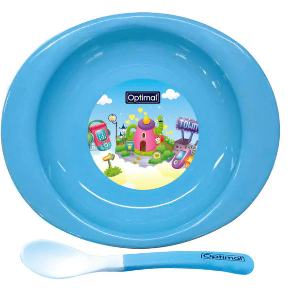 OPTIMAL SOLID BODY FEEDING PLATE WITH SOFT TIP SPOON-3