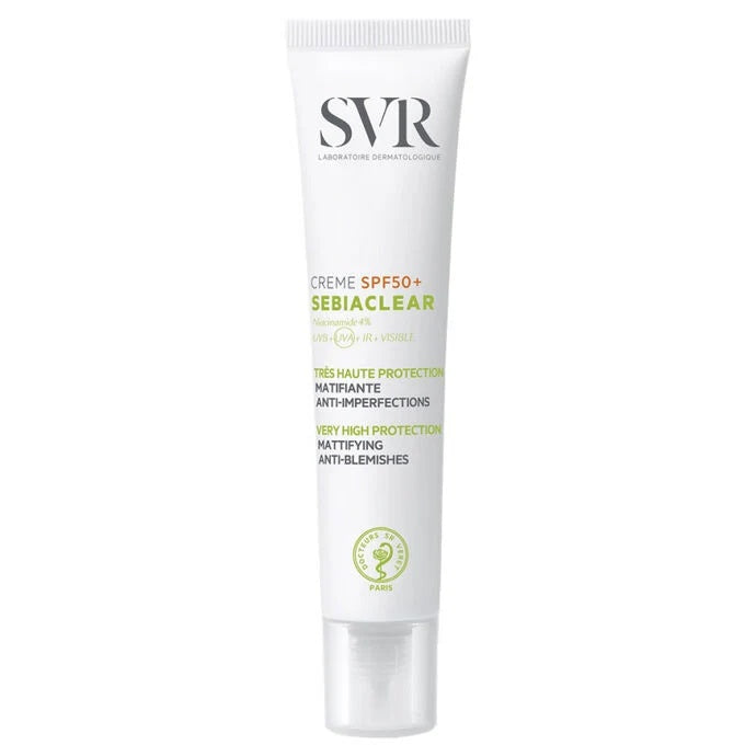 SVR Sebiaclear Cream SPF 50+ High Protection Sunscreen for Acne-Prone Skin - 40ml-1