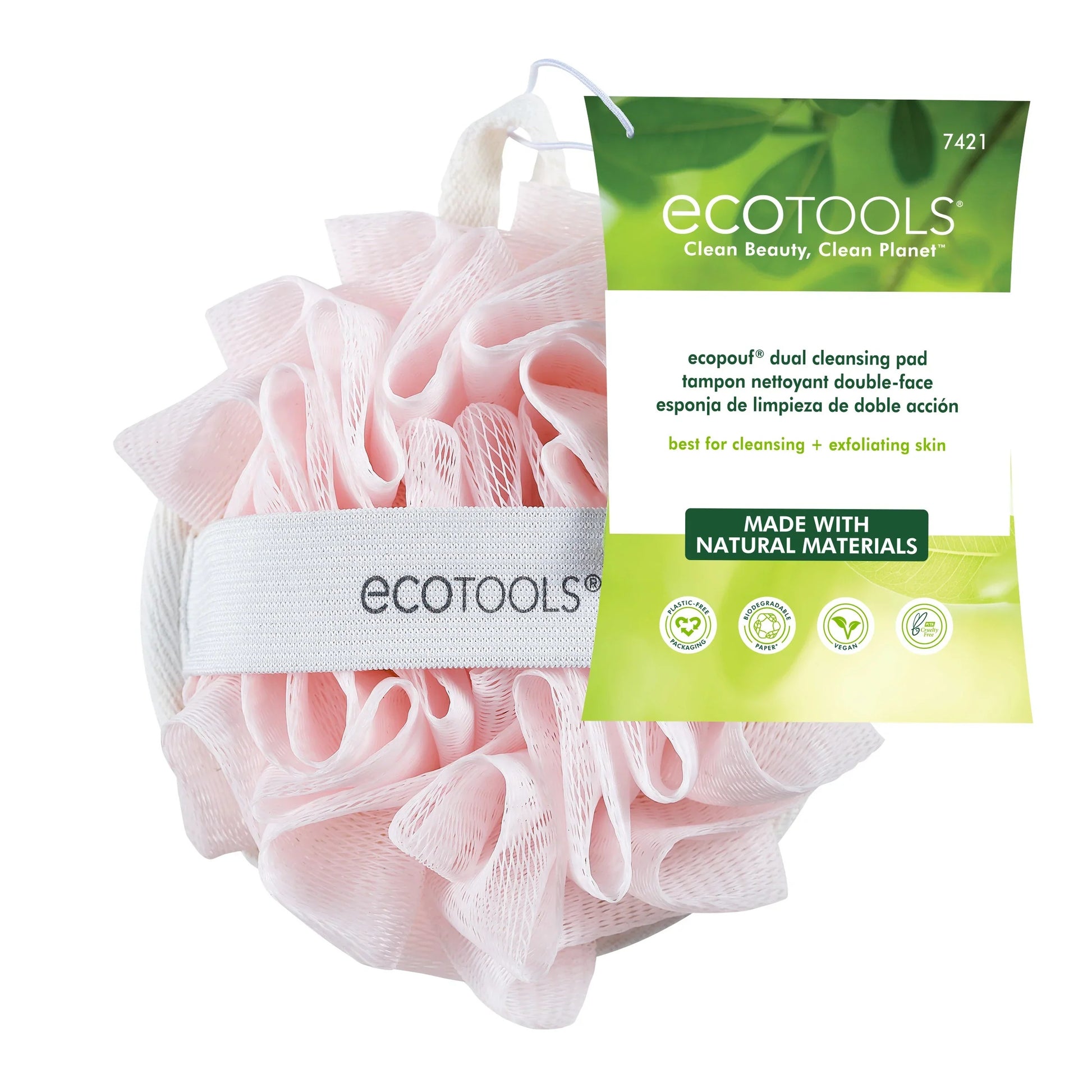 EcoTools EcoPouf Dual Cleansing Pad One Size Pink-1
