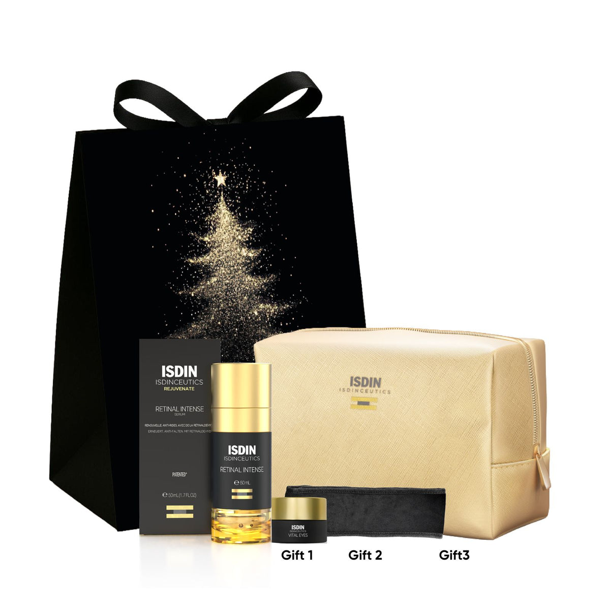 ISDIN Isdinceutics Retinal Intense Serum Anti Aging Night Care Gift Set with 3 Free Gifts-1