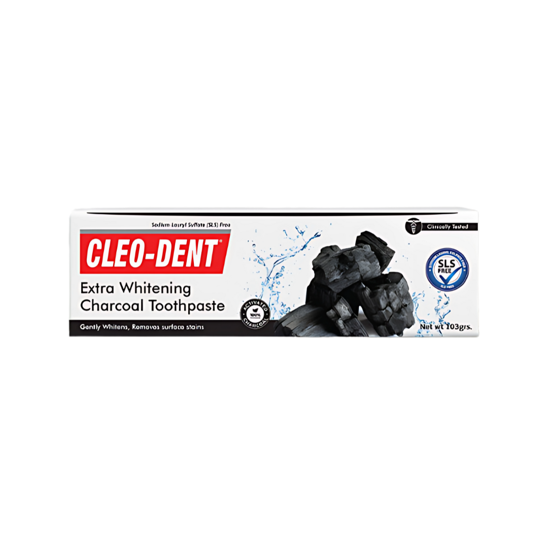 Cleo-Dent Extra Whitening Charcoal Toothpaste – Natural Teeth Whitening-1