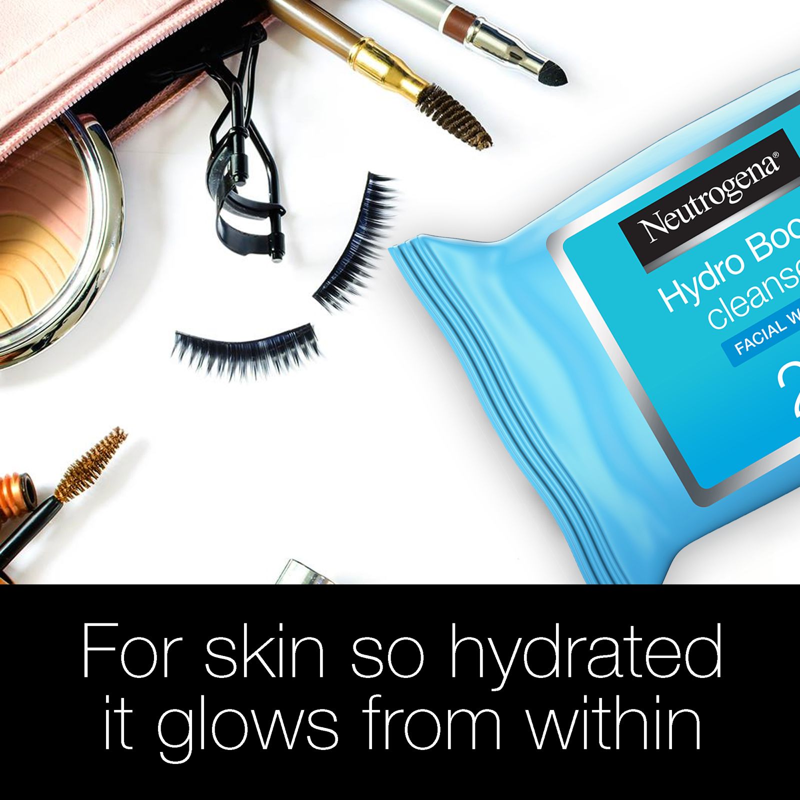 Neutrogena Hydro Boost Facial Cleansing Wipes Hydrating Makeup Remover 25 Wipes-2