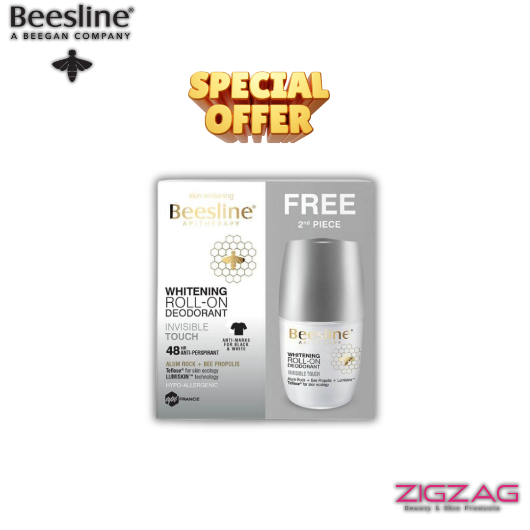 Beesline Whitening Deo Roll-On 50ml - Invisible Touch 1+1 Free Offer-1