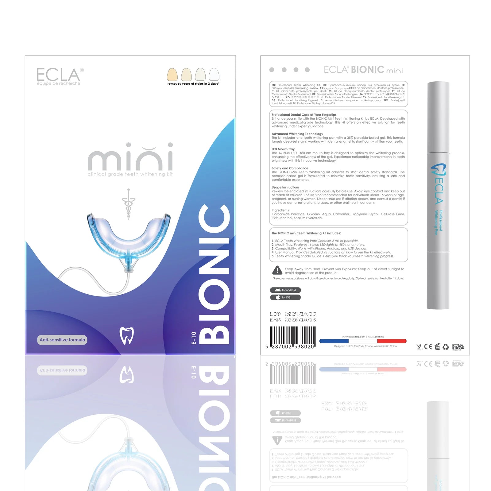 ECLA E10 BIONIC Mini Teeth Whitening Kit
