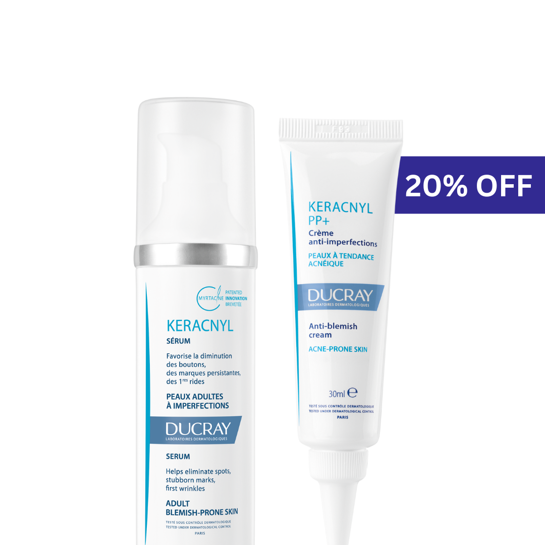Ducray Keracnyl Serum + Ducray Keracnyl PP+ Anti-Blemish Cream Get 20% Off-1