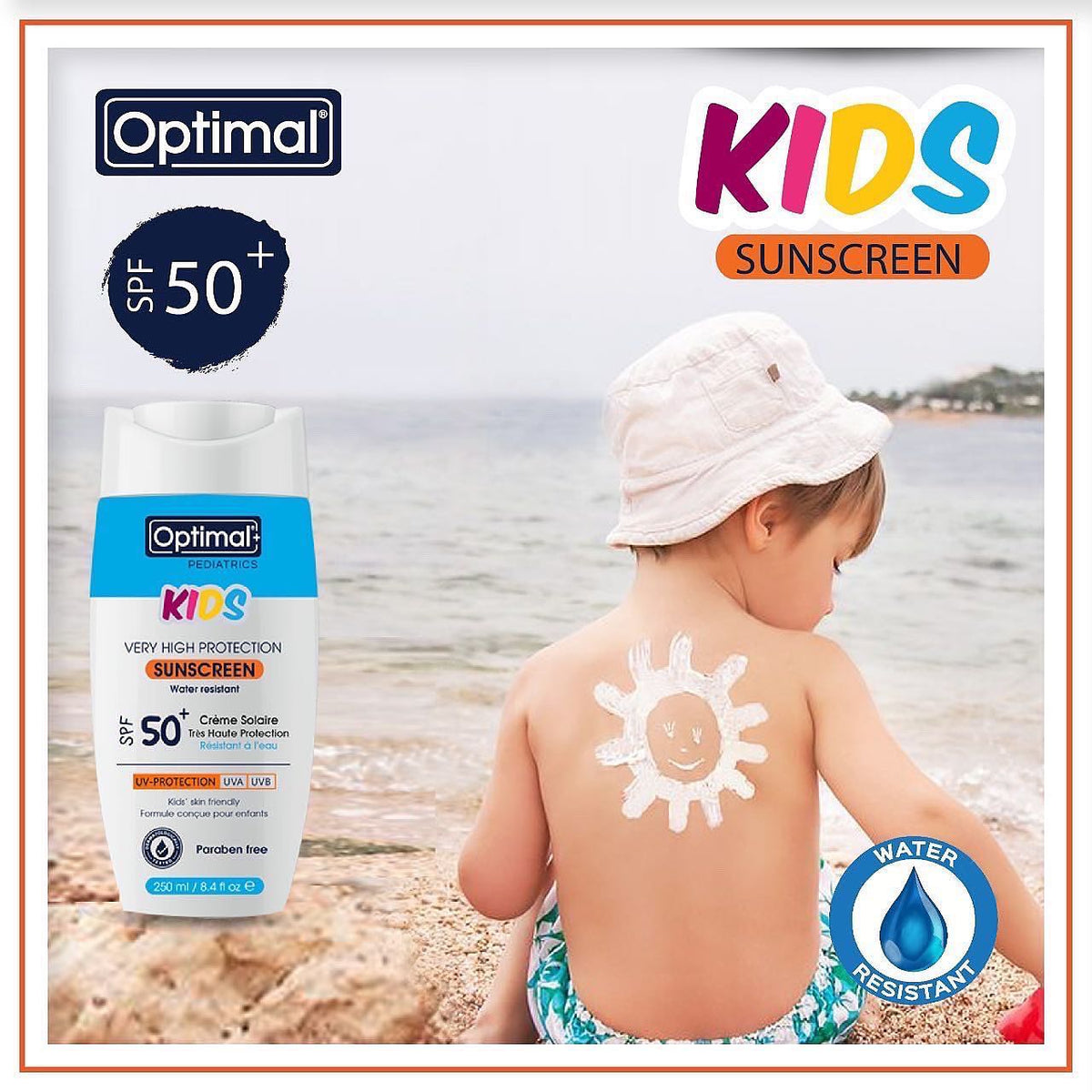 Optimal kids sun screen protection spf50+-2