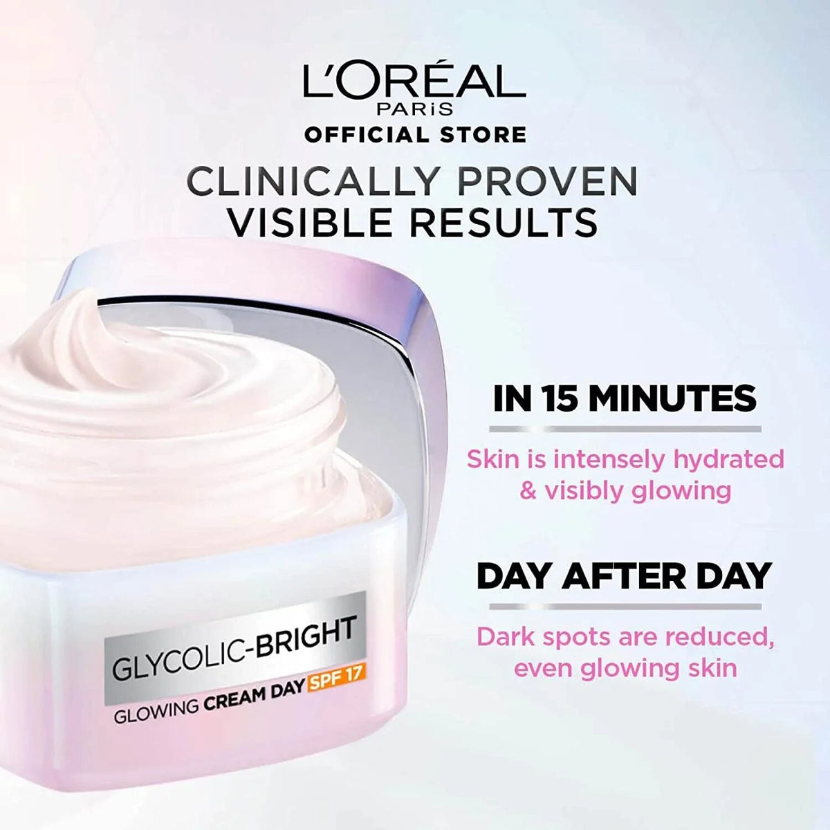 L'Oreal Glycolic Bright Day Cream 50ml-5