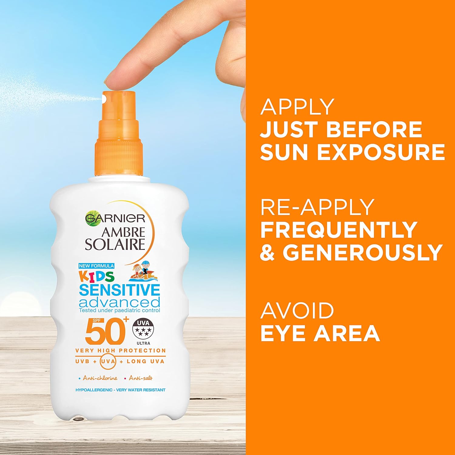 Garnier Ambre Solaire Kids Sensitive Advanced Spray SPF 50+ 200ml-2