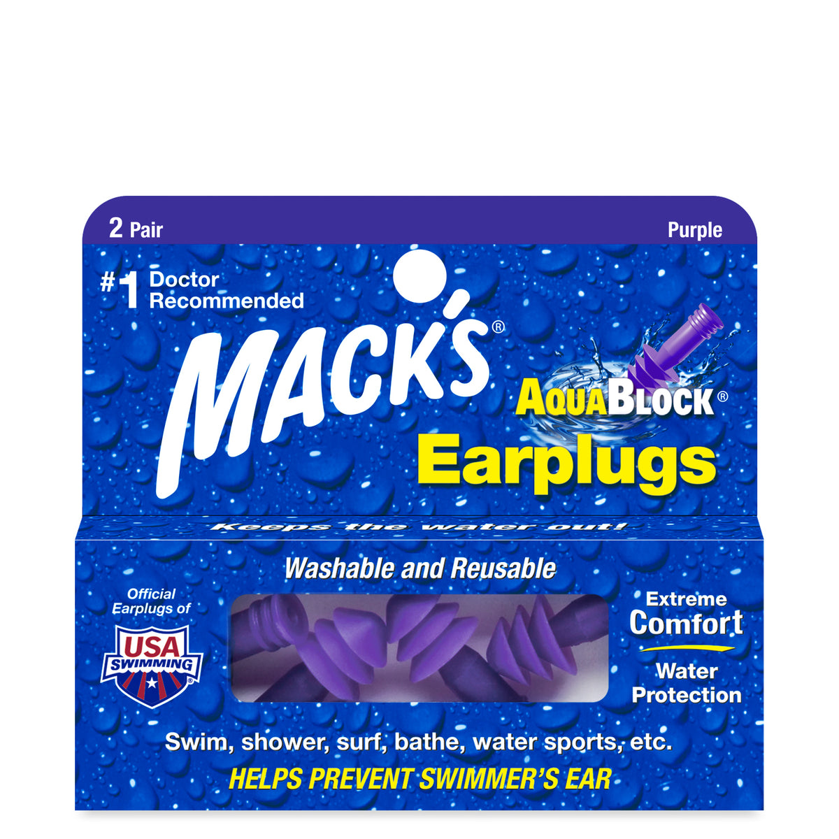 Mack's Aqua Block Ear Plugs-1