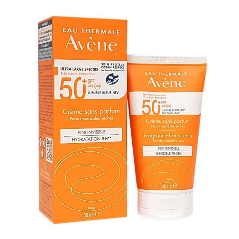 Avene Very High Sun Protection SPF 50+ Cream for Dry and Sensitive Skin 50ML - Gentle and Nourishing UV Defense-2