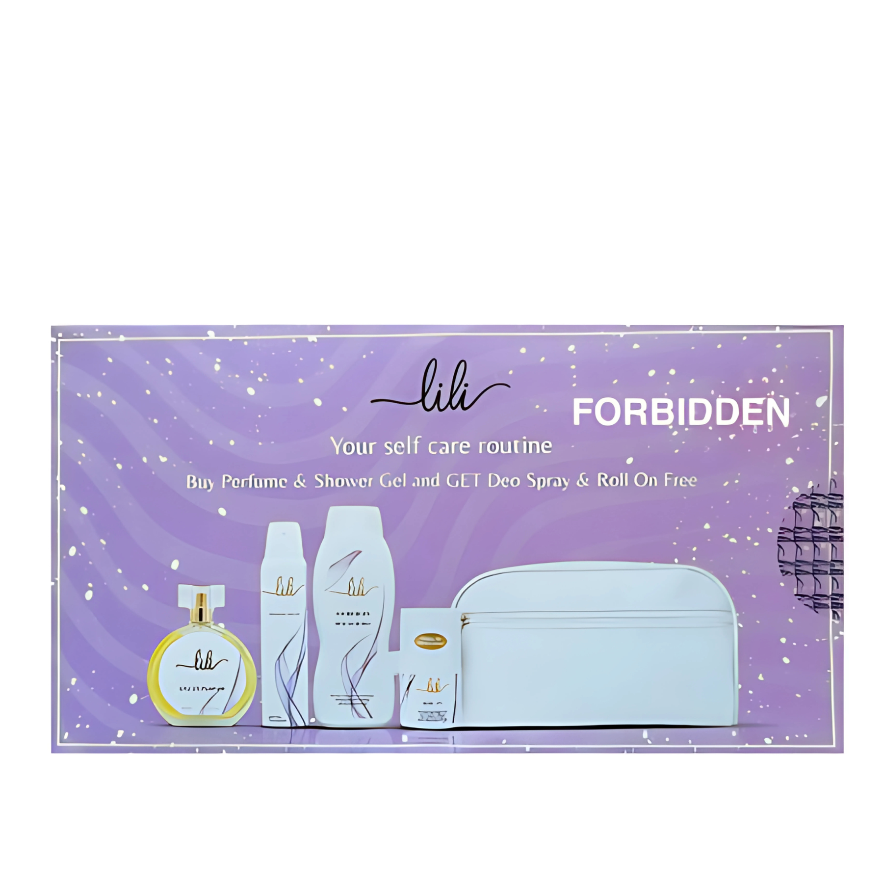 LILI Self Care Routine Set with Perfume, Shower Gel, Free Deo Spray & Roll-On, and Classy Bag-3