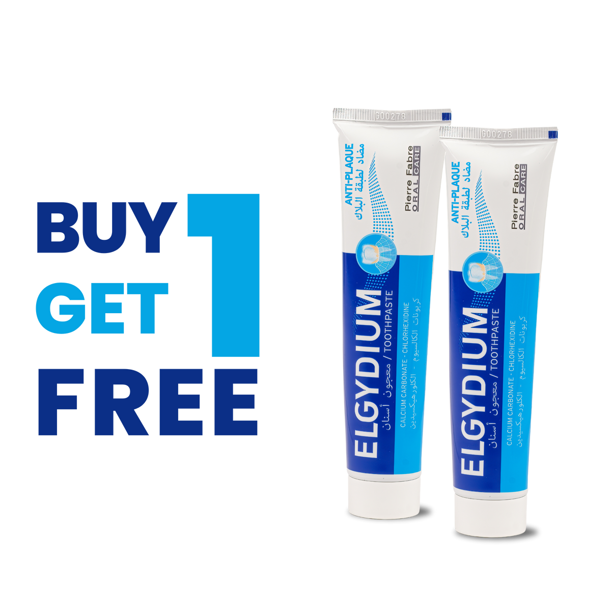 Elgydium Anti-Plaque Toothpaste – Effective Plaque Control for Healthier Teeth and Gums (75ml) Buy 1 Get 1 Free-1