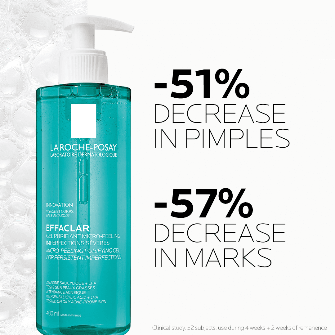La Roche-Posay Effaclar Micro-Peeling Purifying Gel | Purifying Facial Cleanser for Oily and Acne-Prone Skin-5