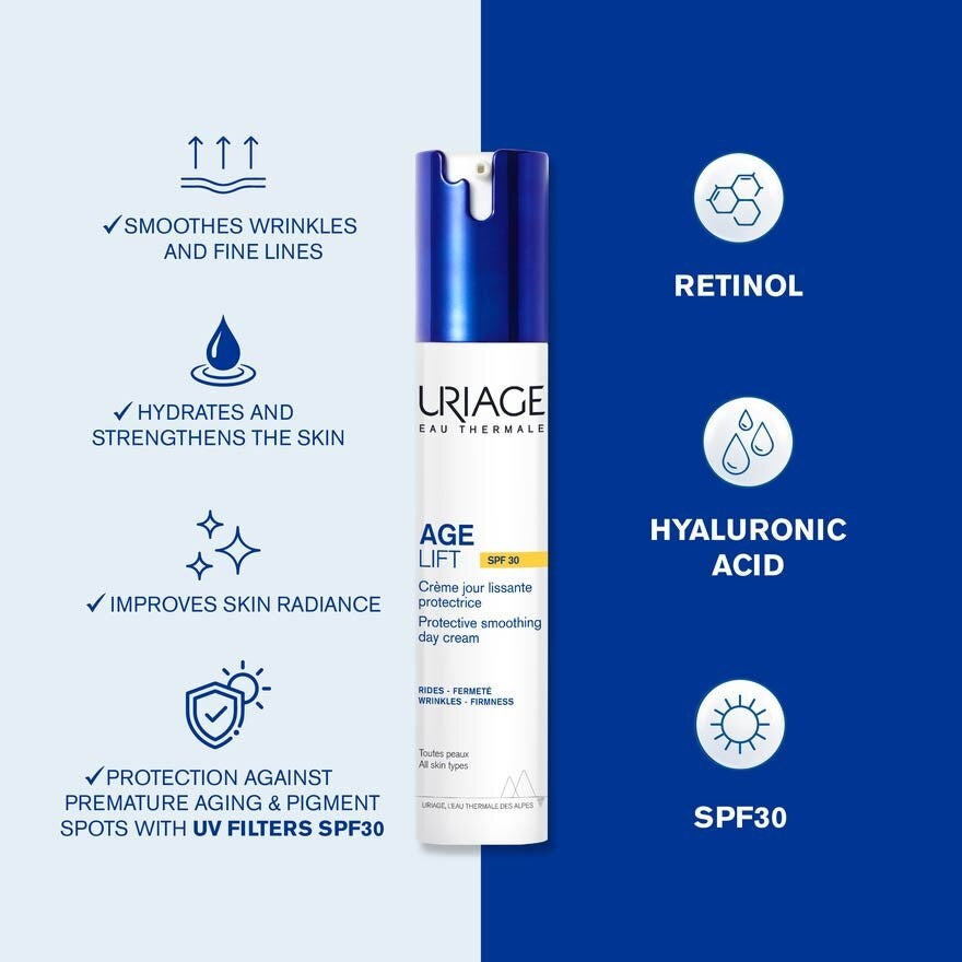 Uriage Age Lift Protective Smoothing Day Cream SPF 30 50ML - Anti-Aging Cream with Sun Protection-4