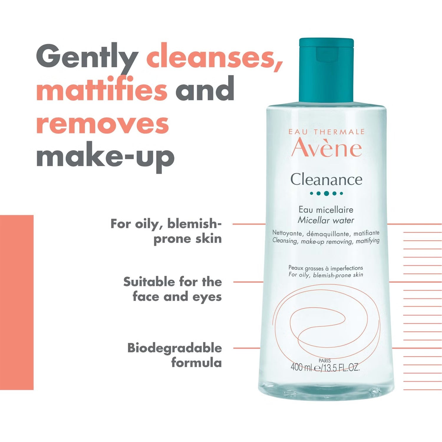 Avene Cleanance Micellar Water 200ML - Gentle Cleansing and Purifying for Oily, Acne-Prone Skin-3