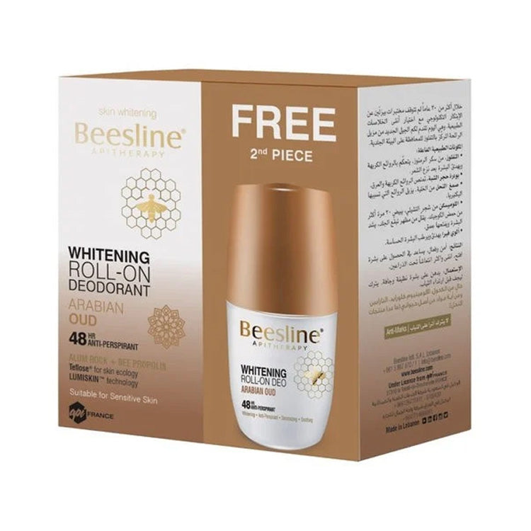 Beesline Natural Whitening Roll-On Deo Arabian Oud 1+1 Free Second Piece 2x50ml-1
