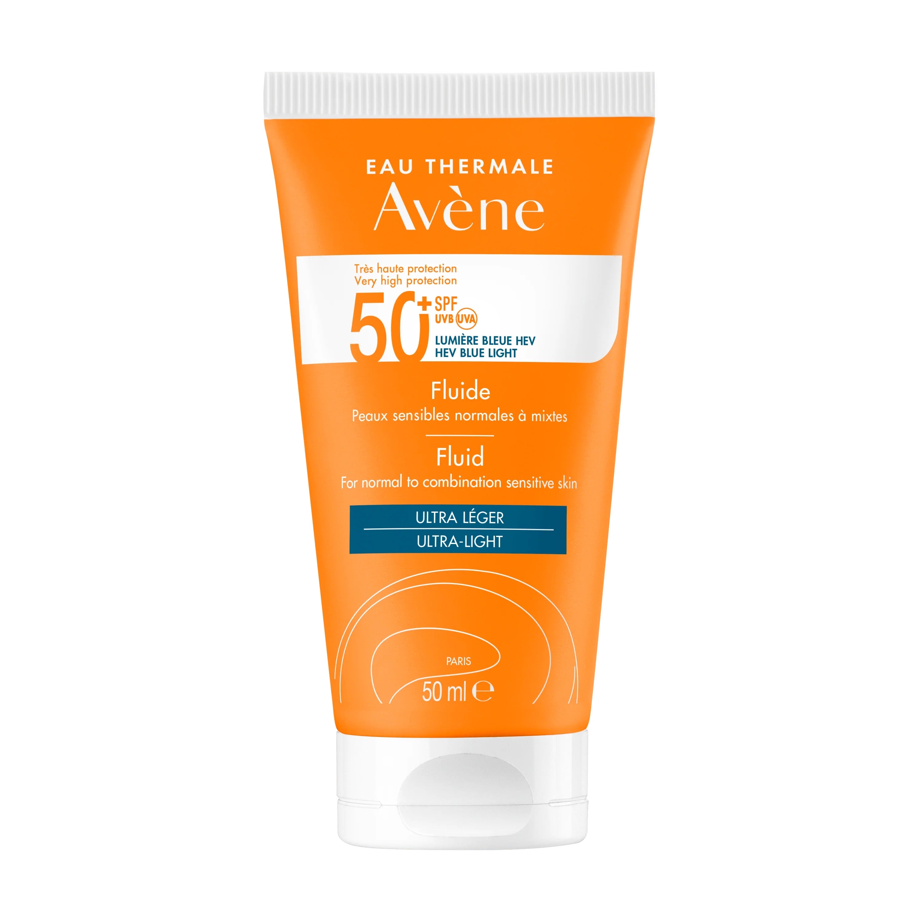 Avene Very High Sun Protection SPF 50+ Fluid for Combination to Oily Skin 50ML - Matte Finish UV Defense-2