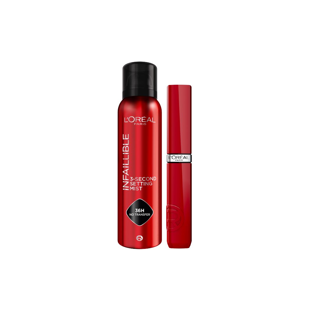 L’Oreal Paris Infallible 3-Second Setting Mist + Lipstick 15% Off-1