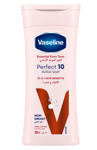 Vaseline Essential Even Tone Perfect 10 Body Lotion 200 ml – 10 in 1 Skin Benefits-1