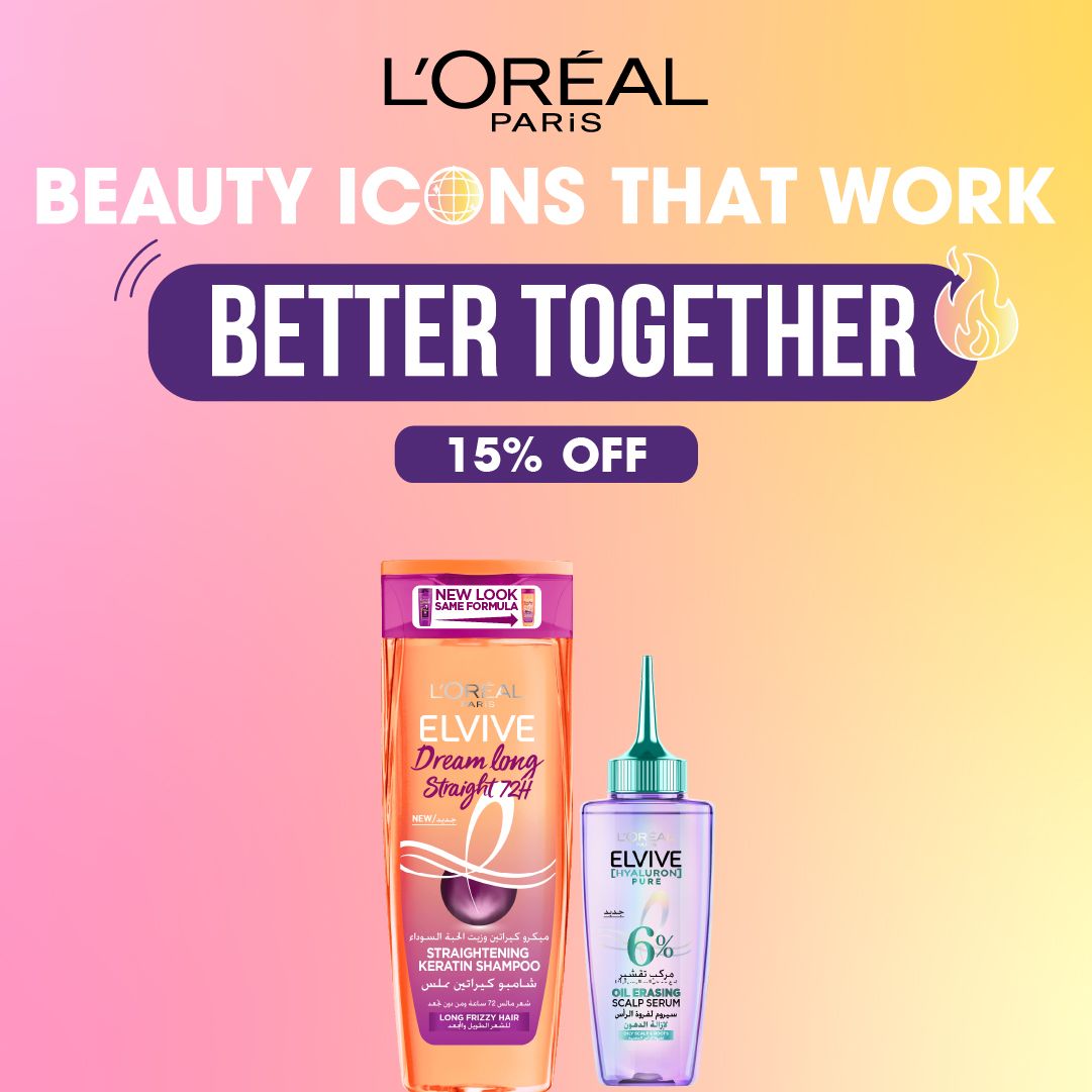 L'Oreal Paris Elvive Dream Long Straight 72H Keratin Shampoo & Elvive Hyaluron Pure Oil Erasing Scalp Serum – 15% OFF-1