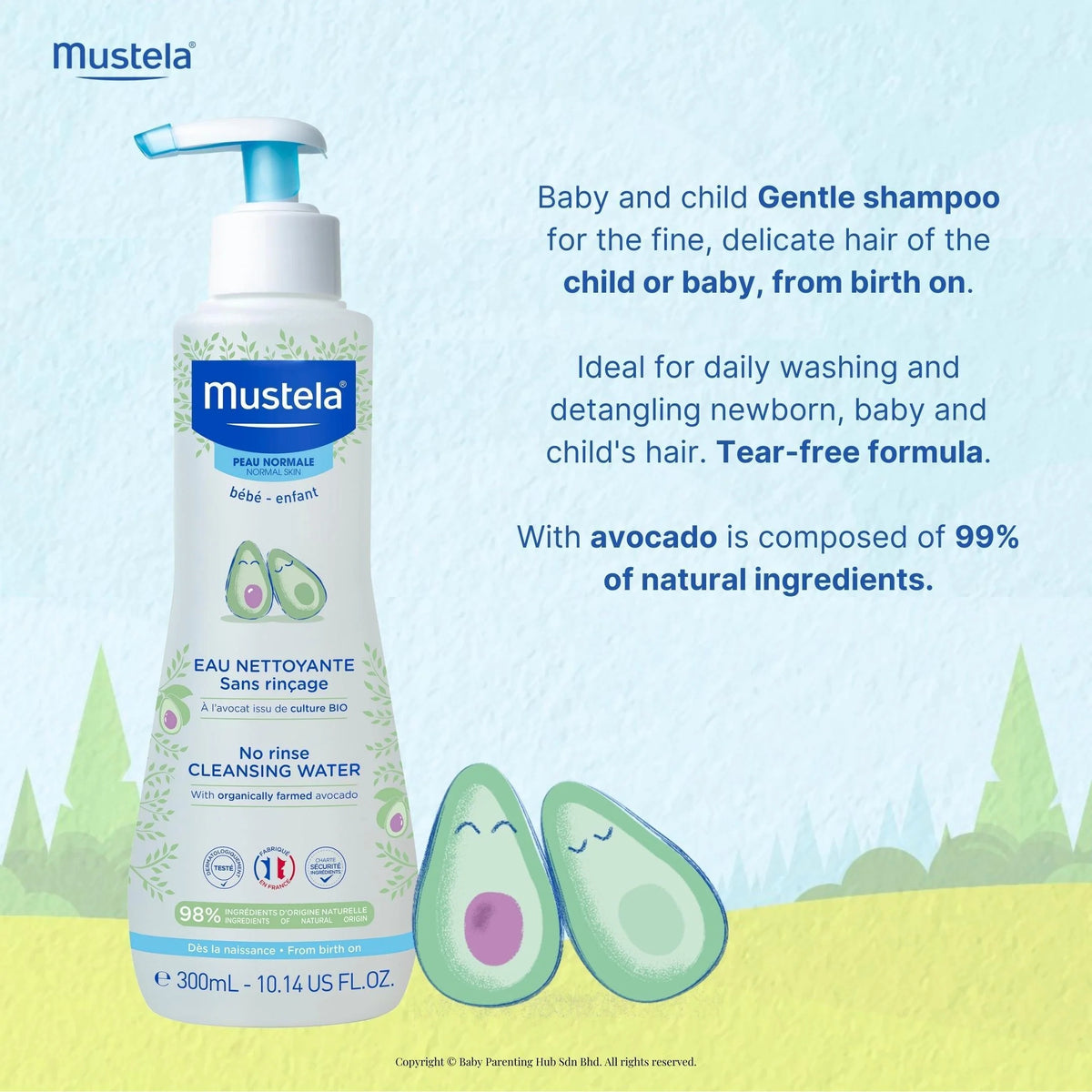 Mustela No Rinse Cleansing Water Micellar Water-Based Cleanser - 300ml-4