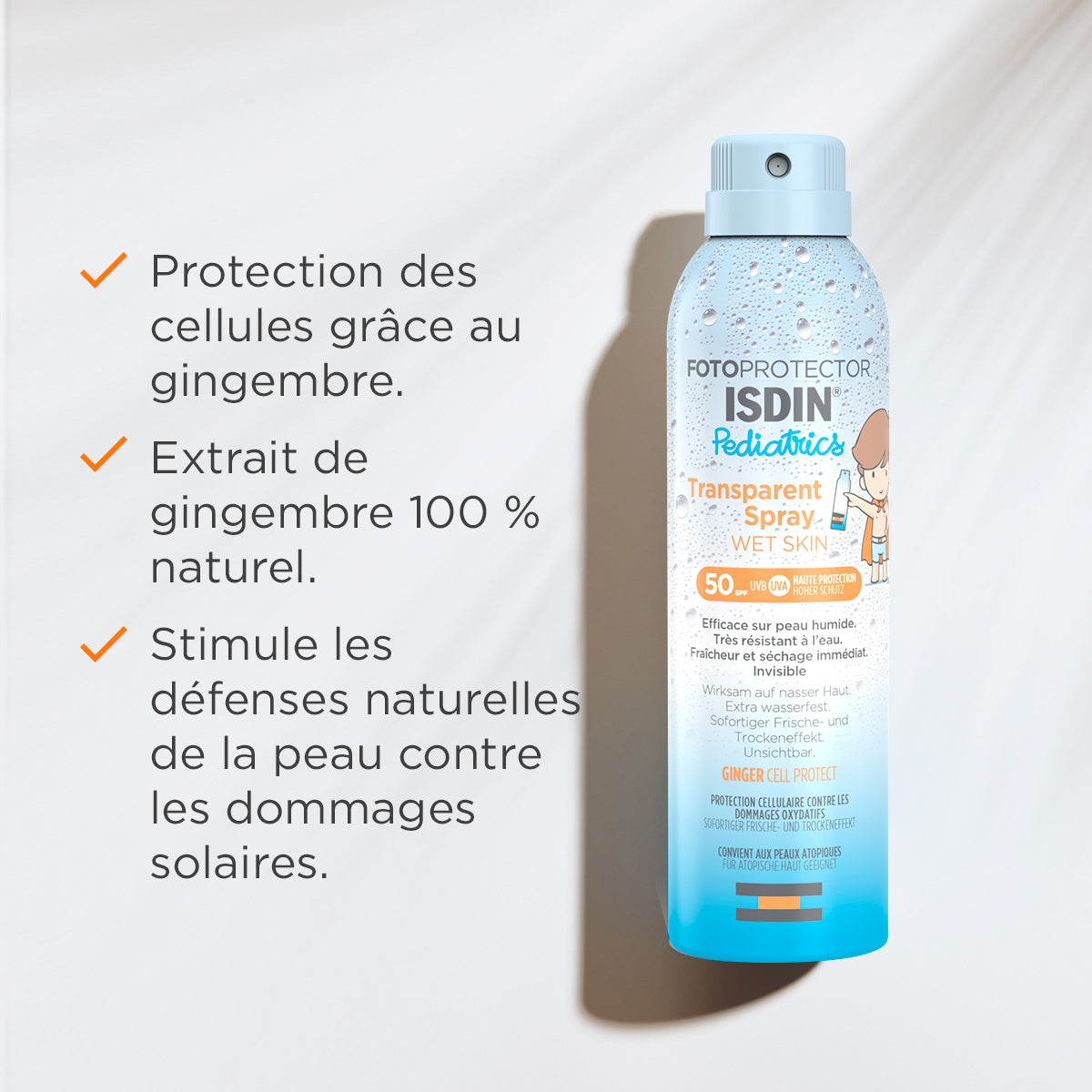 ISDIN Fotoprotector Transparent Spray Wet Skin Pediatrics SPF 50-3