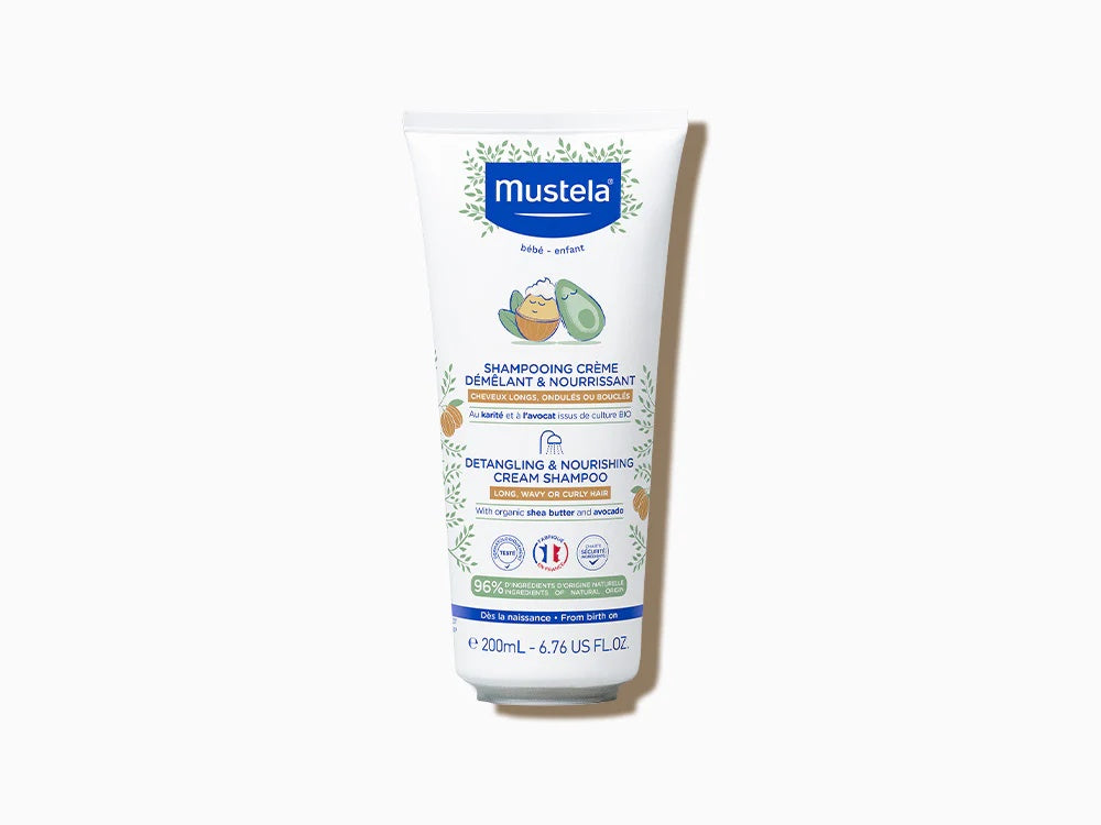 Mustela Detangling & Nourishing Cream Shampoo for Long Curly or Wavy Hair-1