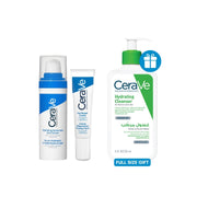 CeraVe Hydrating Hyaluronic Acid Serum 30ml + Eye Repair Cream 14ml + FREE Hydrating Cleanser 236ml