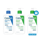 CeraVe Moisturising Lotion 236ml + Hydrating Cleanser 236ml + FREE Hydrating Cleanser 236ml