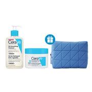 CeraVe SA Smoothing Cleanser 236ml + SA Smoothing Cream 177ml + Get FREE CeraVe Pouch