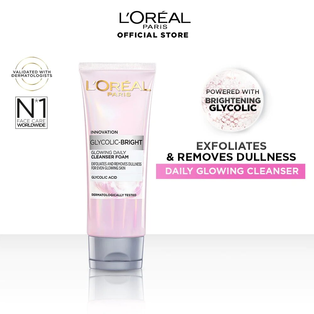 L'Oreal Paris Glycolic Bright Instant Glowing Face Wash 100ml-2