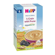 HiPP Cereal 5 Grain with Prune 250g – Organic Baby Cereal (6M+)-1