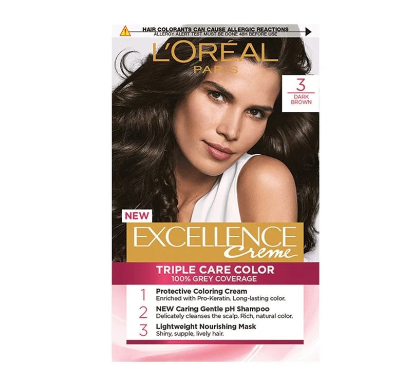 L’Oreal Excellence Creme Hair Color – 100% Grey Coverage with Triple Care- 26 Shades-3
