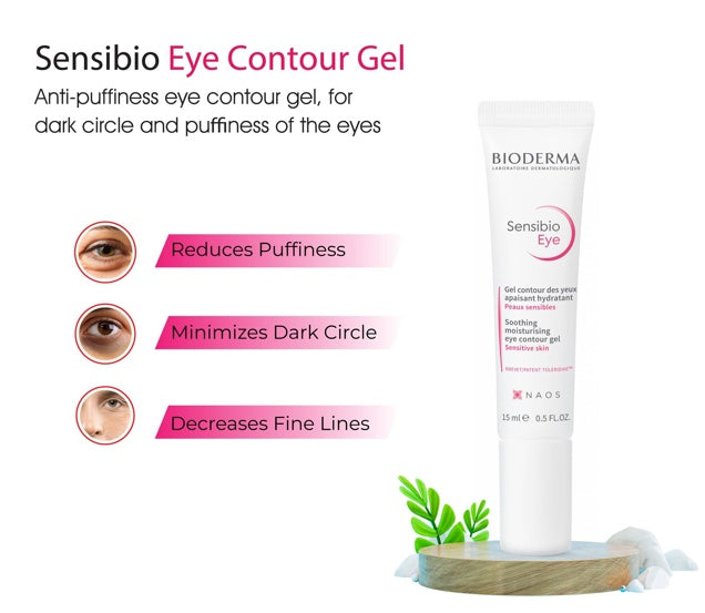 Bioderma Sensibio Eye Contour Gel 15ml | Soothing Gel for Sensitive and Puffy Eyes-3